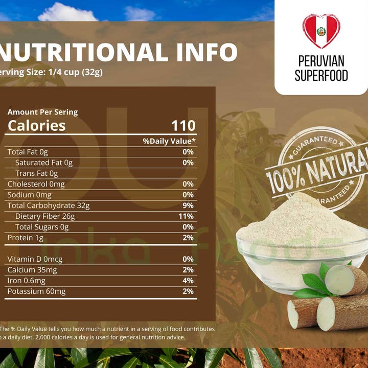 Pure Inka Foods – wholesale Mjöl – Cassava bakmjöl - Gratis Frakt-5KG Min Beställning