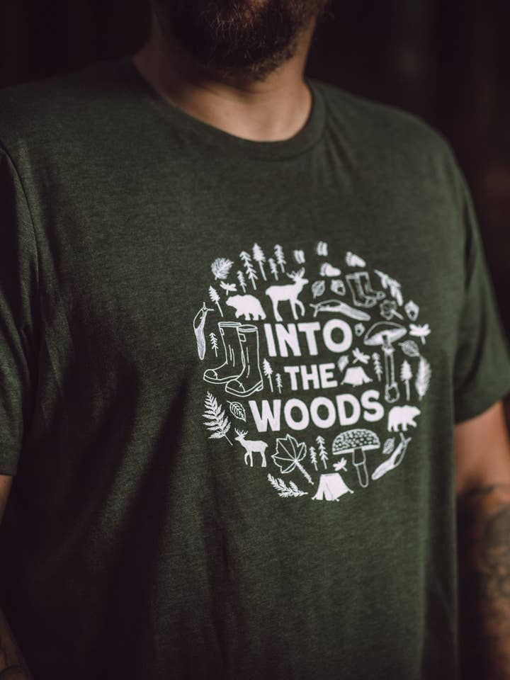 Into The Woods Unisex Tee for wholesale by Woodlands