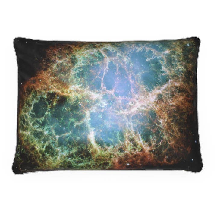 Luxurious Cosmos Collection Velvet Sofa Pillow Cushion - Crab Nebula for wholesale by MizDragonfly