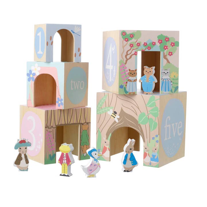 Peter Rabbit™ Wooden Stacking Cubes for wholesale by Orange Tree Toys