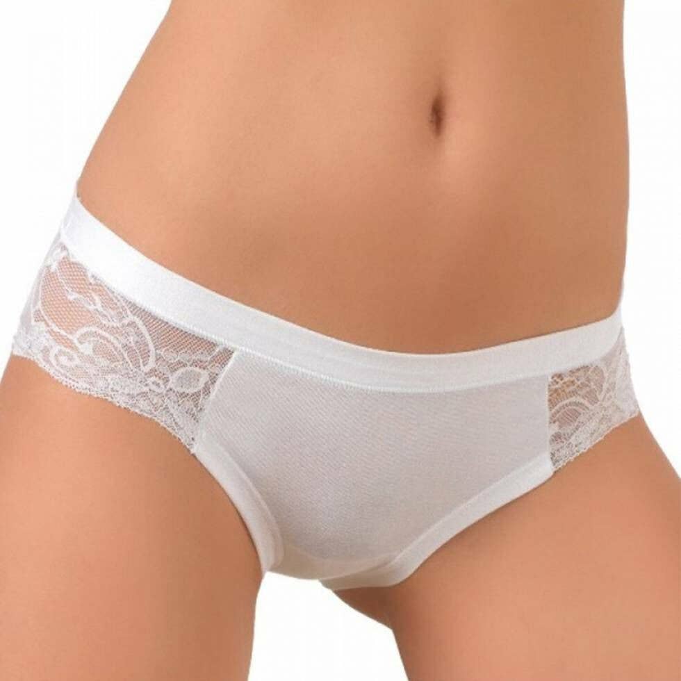 Evidence - Wholesale Underwear - Women's - Women's Hipster Bottom with Lace Insert White1