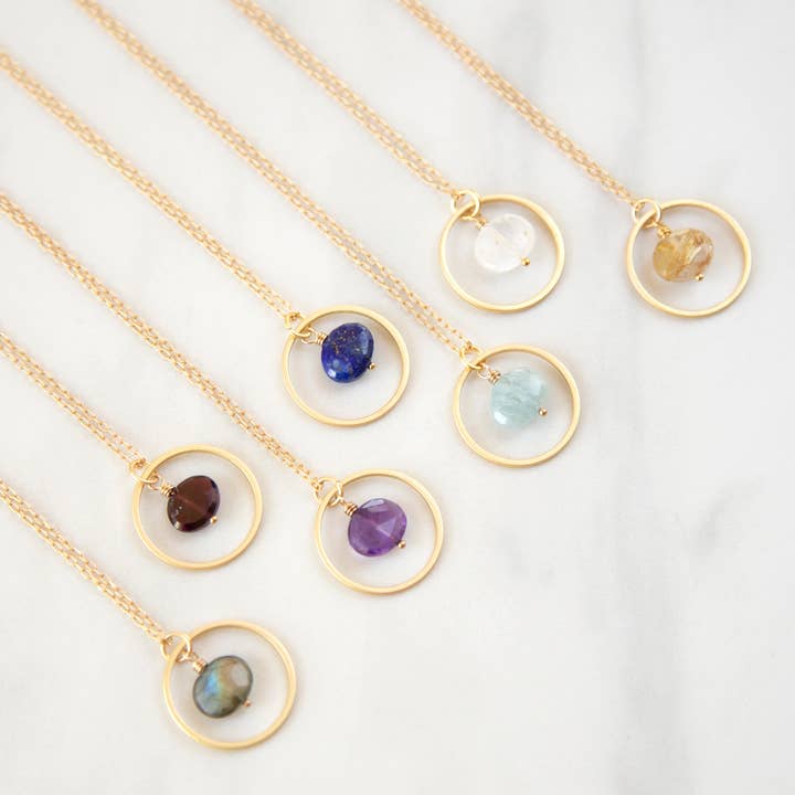 Collier Tara - Pierre précieuse et Or pour la vente par Stowaway Jewelry