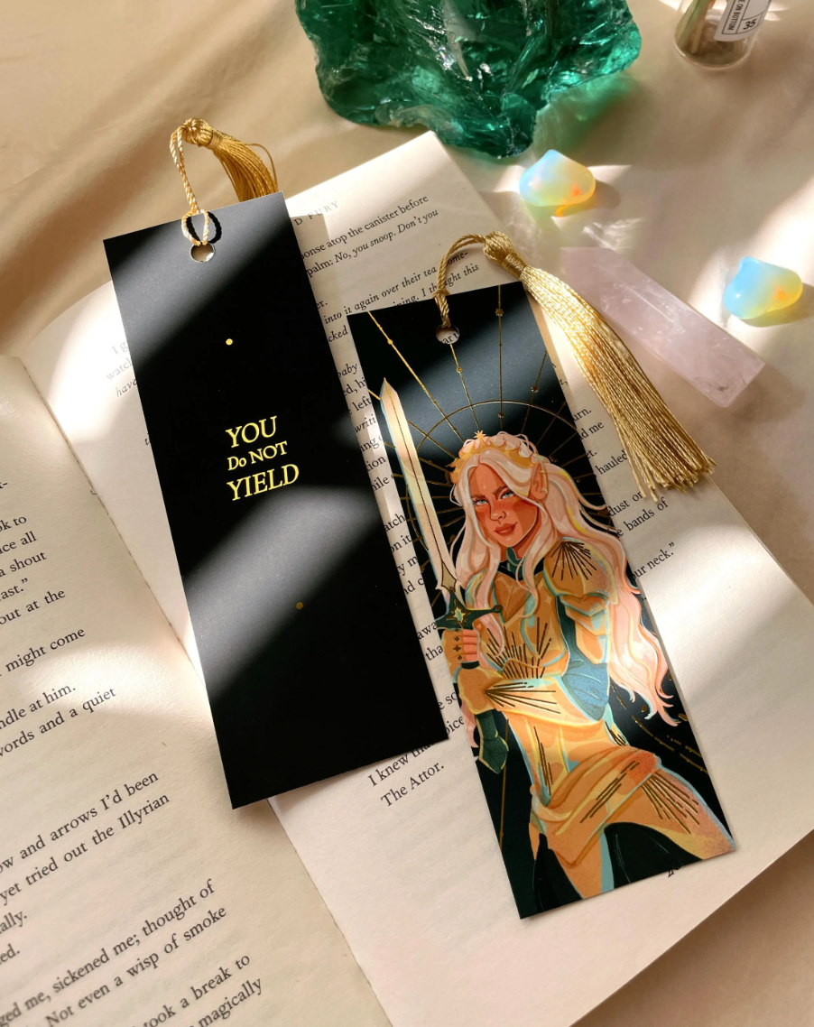 Brittany Keller Art - Wholesale Bookmark - Aelin Gold Foil Bookmark1