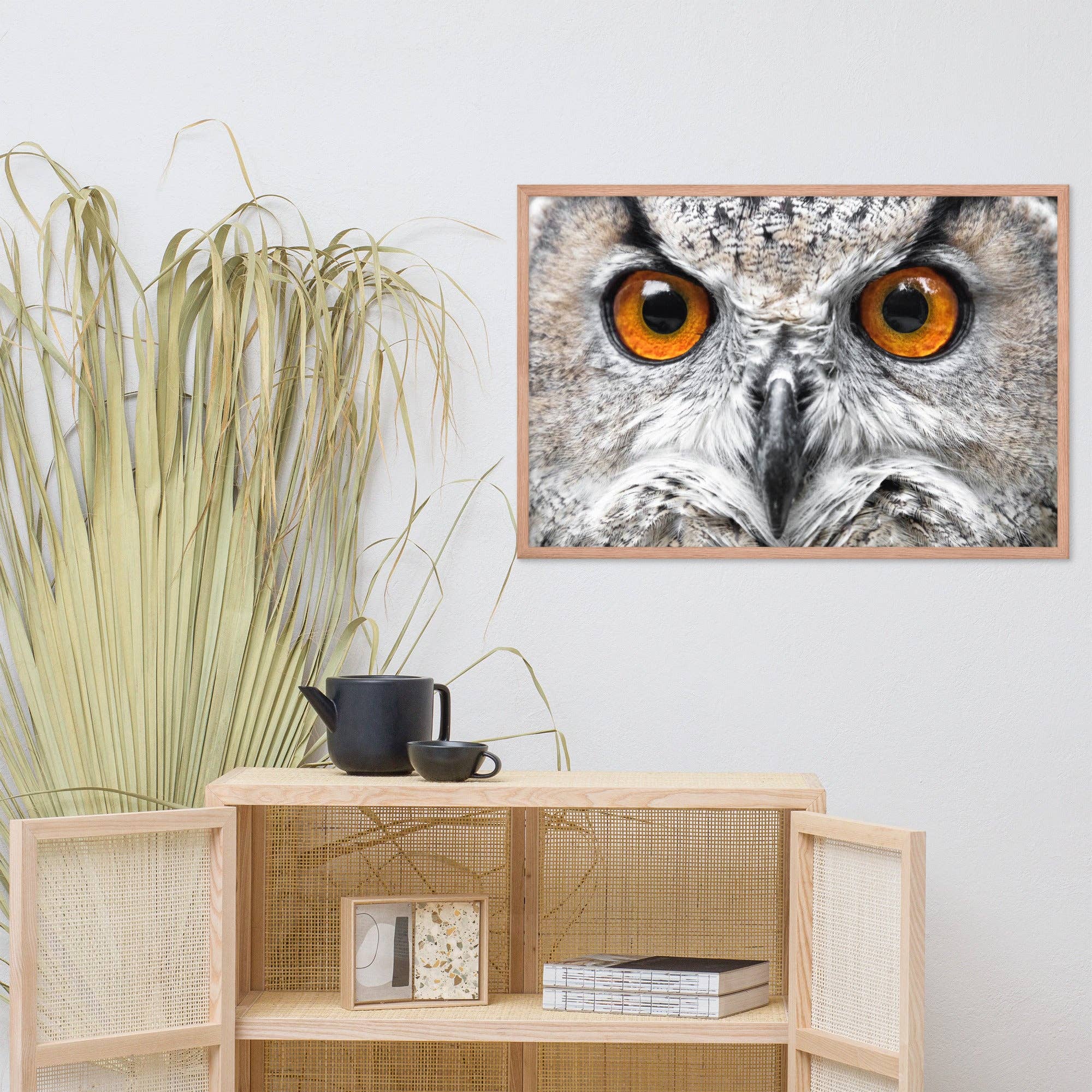 Pipa Wall Art & Home Decor - Wholesale Art Print - Close-up Yellow Owl Eyes Animal Wildlife Framed Wall Art12