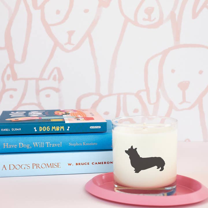 Scripted Fragrance - Wholesale Jar/Filled Candle - Corgi Dog Soy Candle in Drinking Glass Two-In-One Gift8
