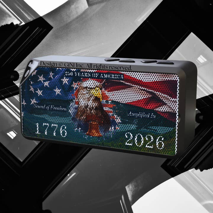 America 250 Edition Bluetooth Speaker, Portable Wireless Audio with Aux Input for wholesale by Giniverse108