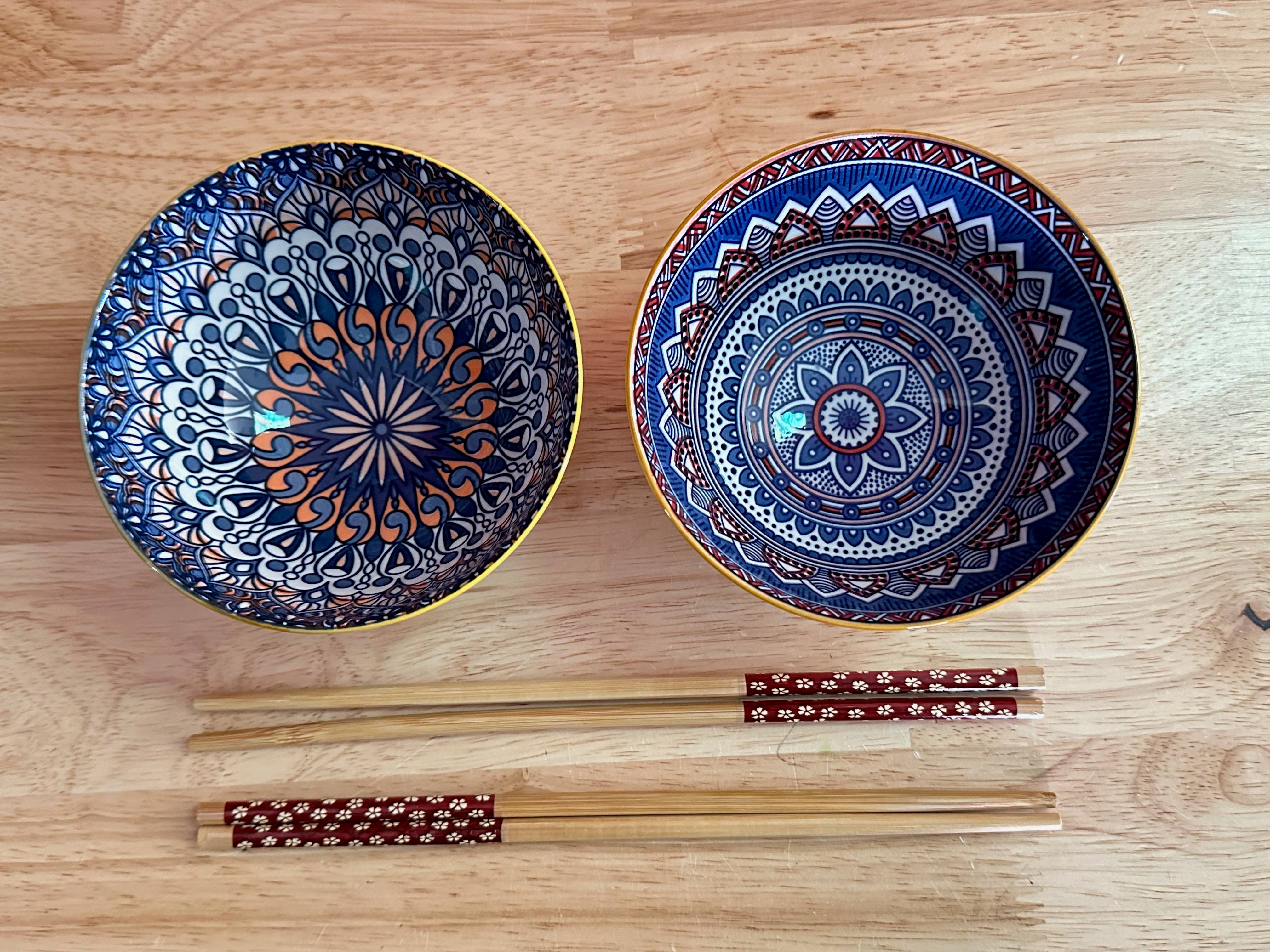 Gifts Amazing! - Wholesale Bowl - Bohemian Ceramic Bowl with Chopsticks - 2 Bowl1