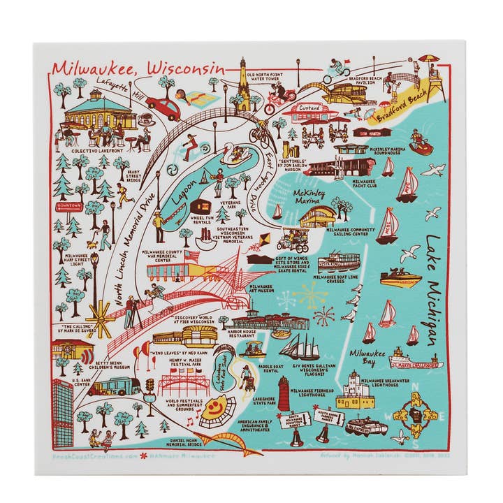 Milwaukee Lakefront klistermärke för wholesale av HANmade Milwaukee