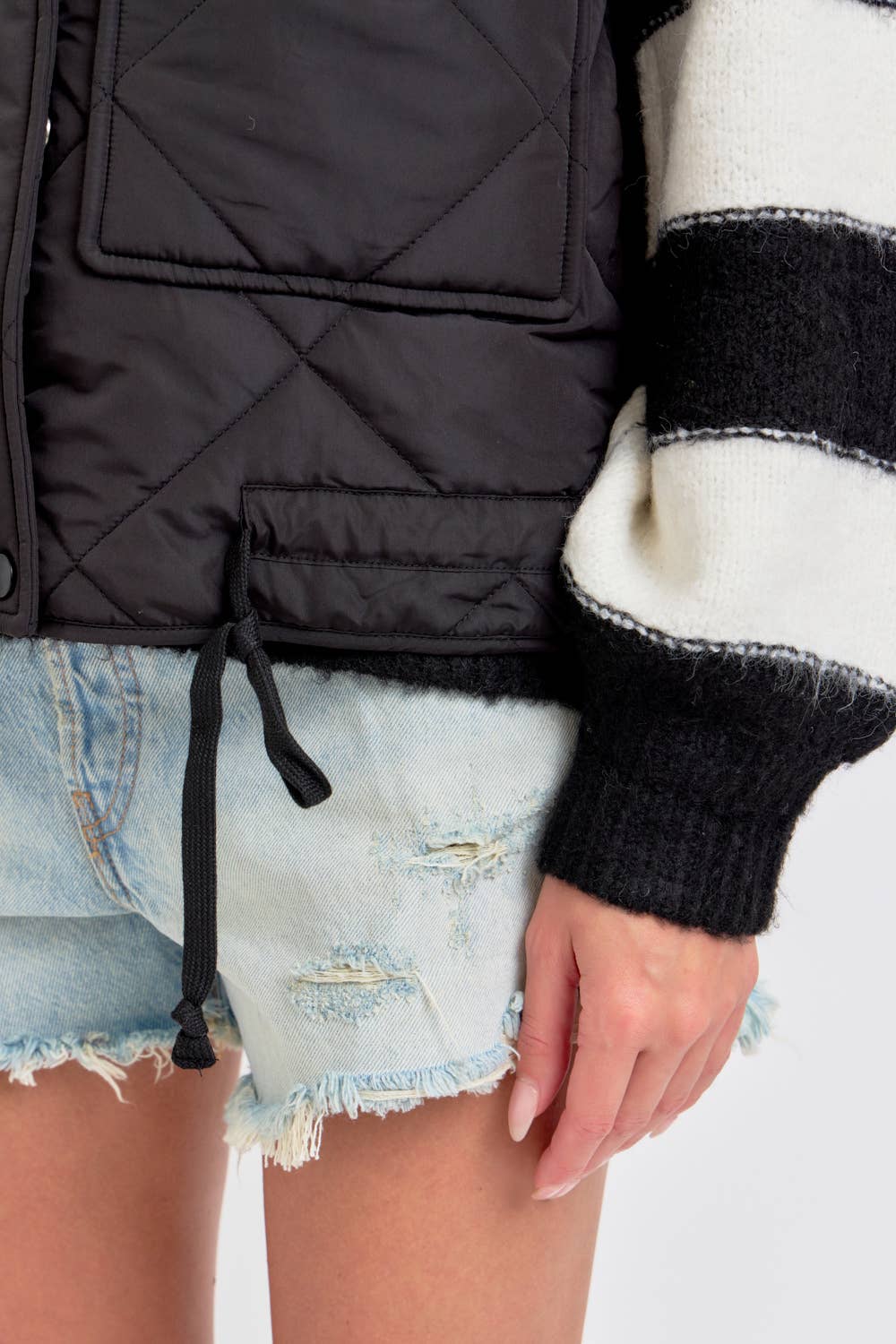 Sweet Lovely by Jen - Vendita all'ingrosso Gilè imbottito - Donna - GILET OVERSIZE IN PIUMINO TRAPUNTATO 7