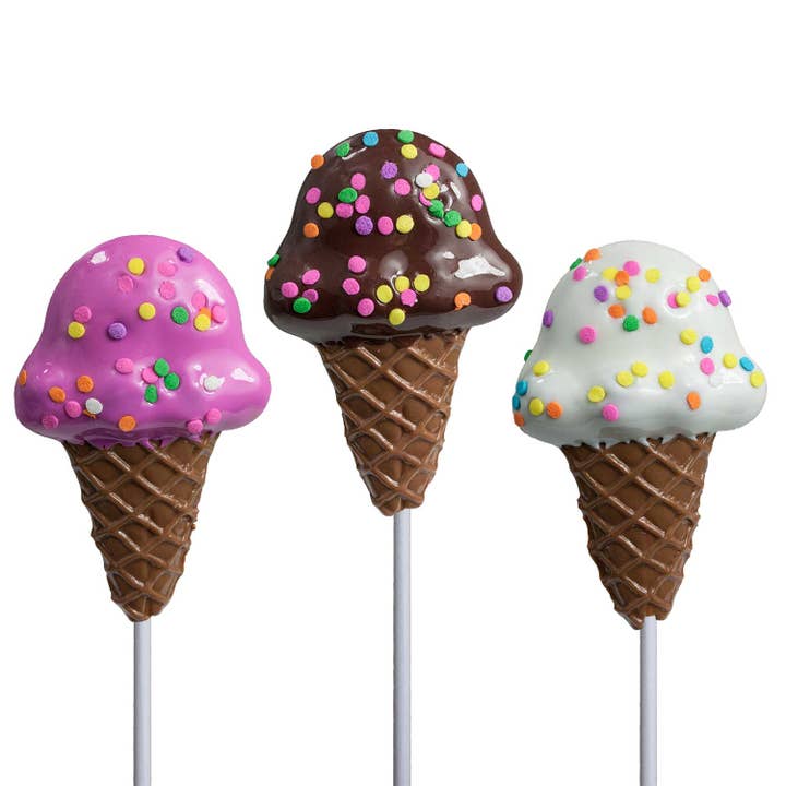 Melville Candy Company - Wholesale Lollipop - Confetti Ice Cream Lollipops - Assorted