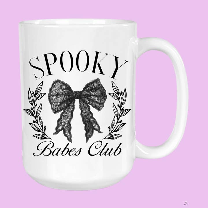 GirlySips - Vente Tasse à café - Spooky Babes, Girly, Club de lecture0