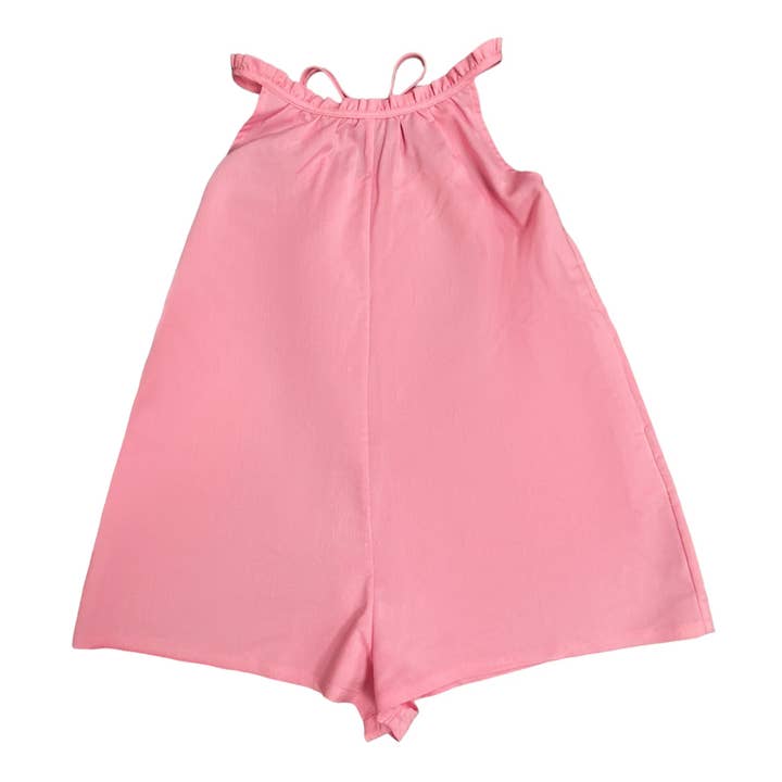 A27 Pink Chambray Romper para venta al por mayor de Little Olin