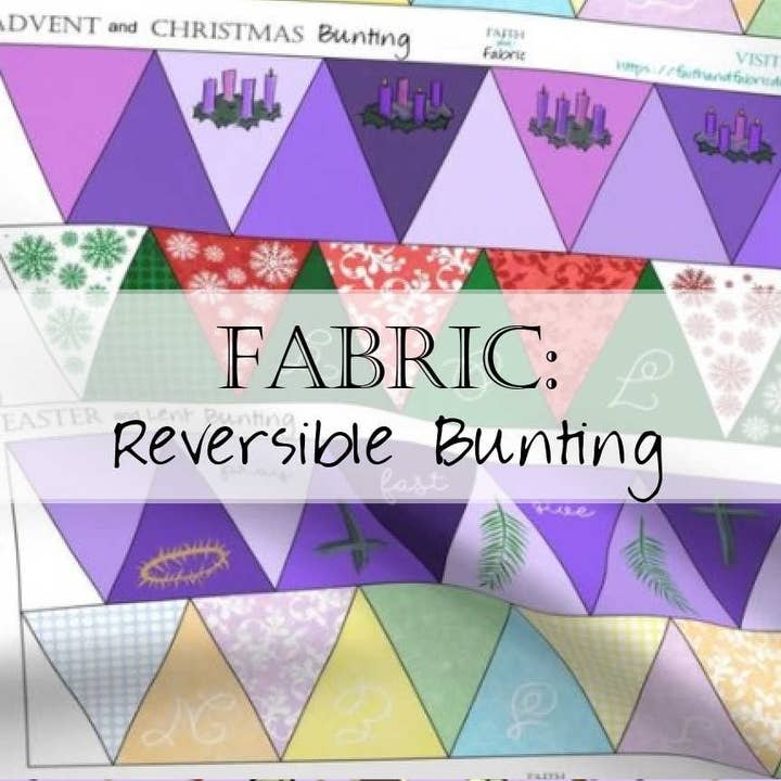 Fabric Panel: Double Sided Bunting for Christmas + Easter for wholesale by Faith and Fabric