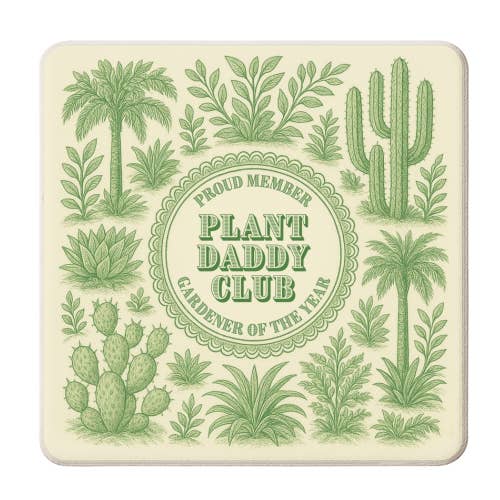 ART WOW – wholesale Coasters – Coasters 'Plant Daddy Club - Gardener of3