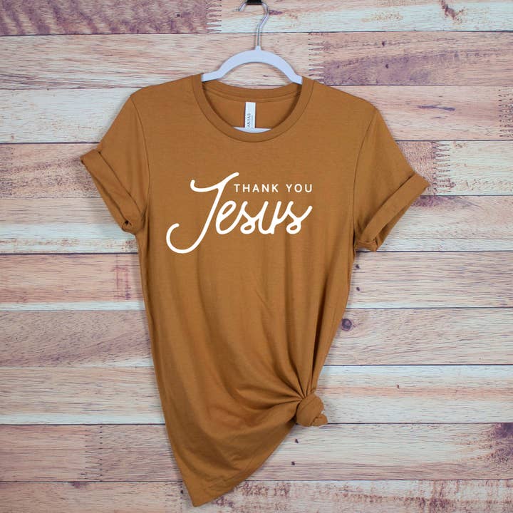 Gracias, Jesús/camisa basada en la fe, acción de gracias para venta al por mayor de Saucetribe