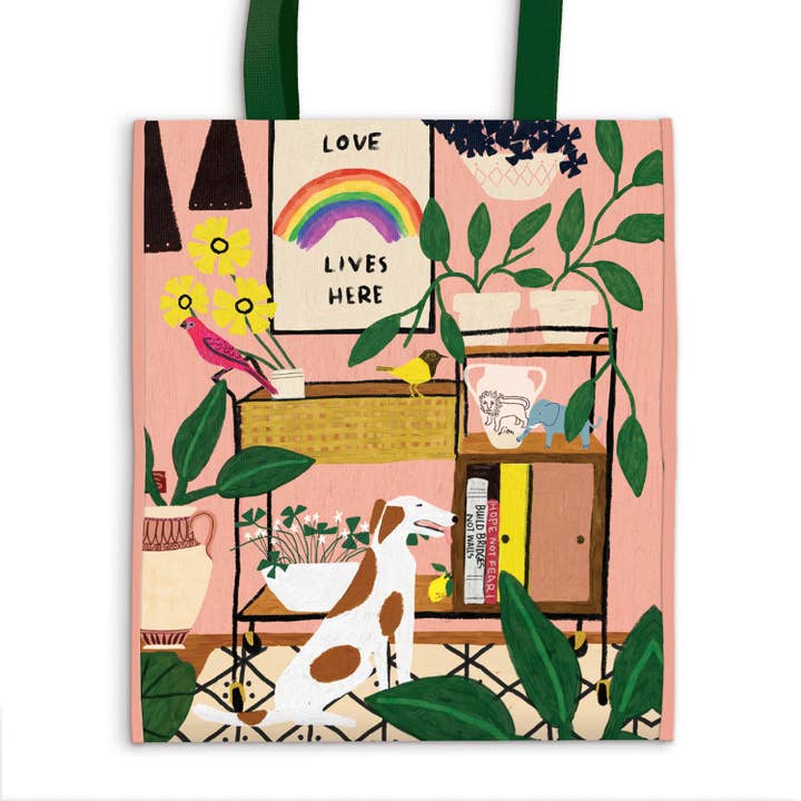 Love Lives Here Reusable Tote (Bag) for wholesale by Abrams & Chronicle Books