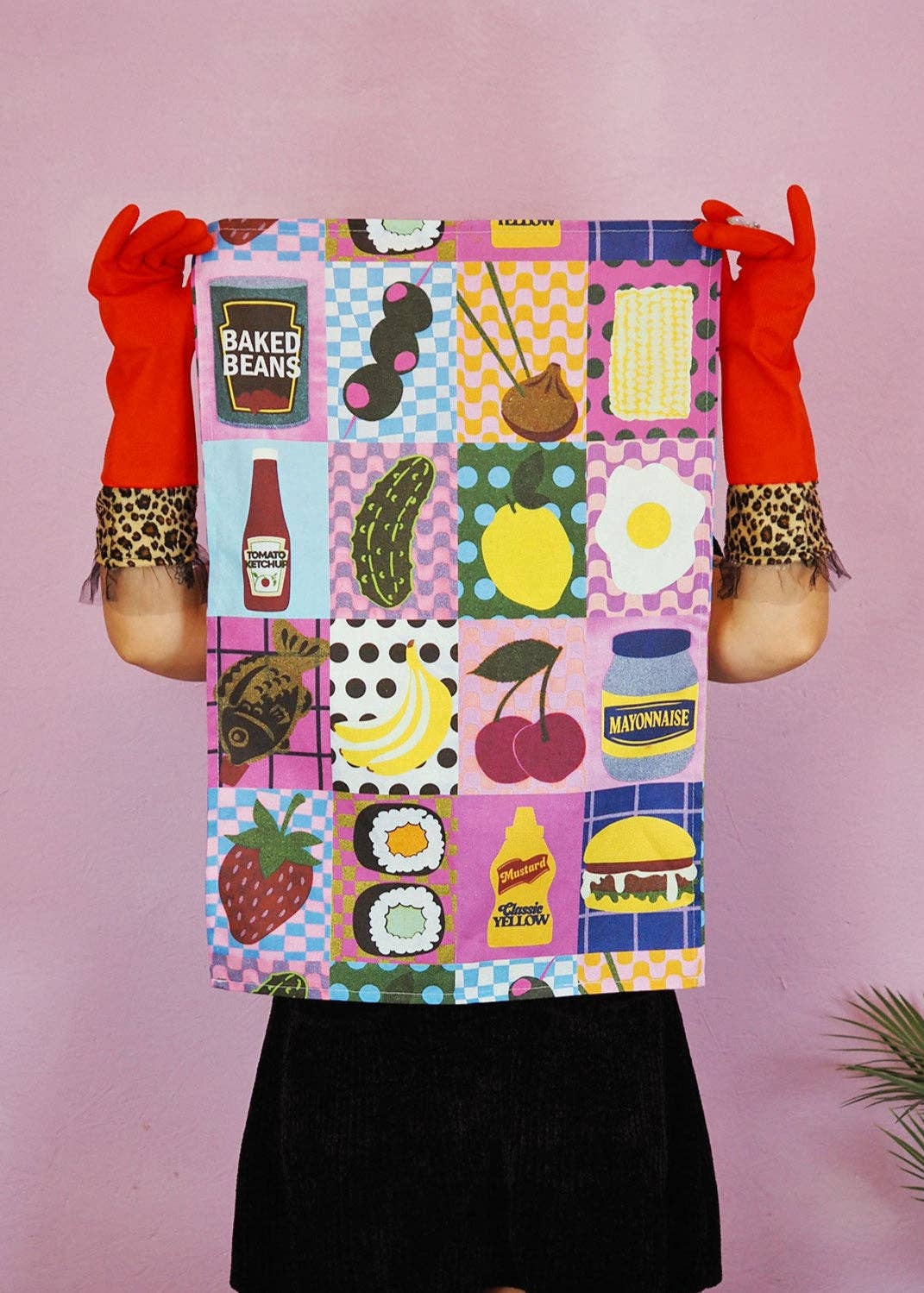 Printed Weird - Wholesale Tea Towel - Foodie Patchwork Tea Towel