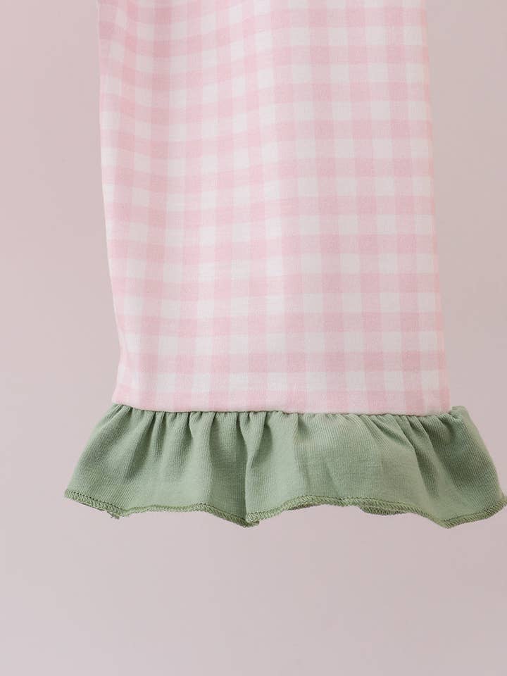 Mom & Co. - Wholesale Sleepwear Set - Kids - Pink nutcracker embroidery gingham pajama set3