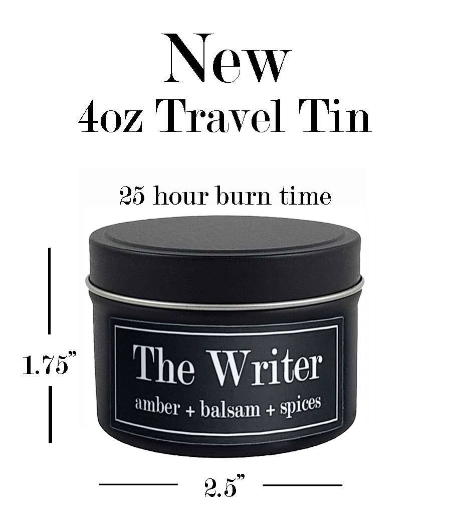 Fly Paper Products - Wholesale Travel Candles - The Writer 4oz Candle Amber + Balsam + Spices3