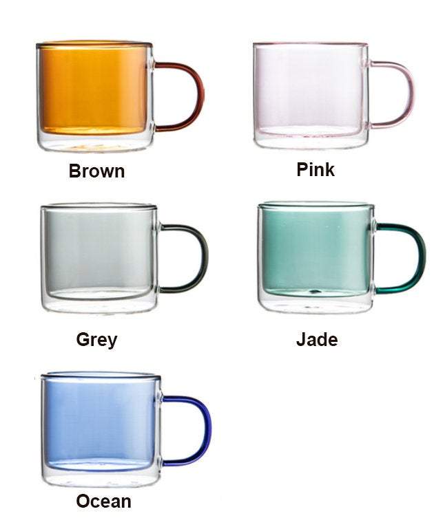 Our Dining Table - Wholesale Coffee Mug - Colored Double Wall Insulated Glass Mugs2