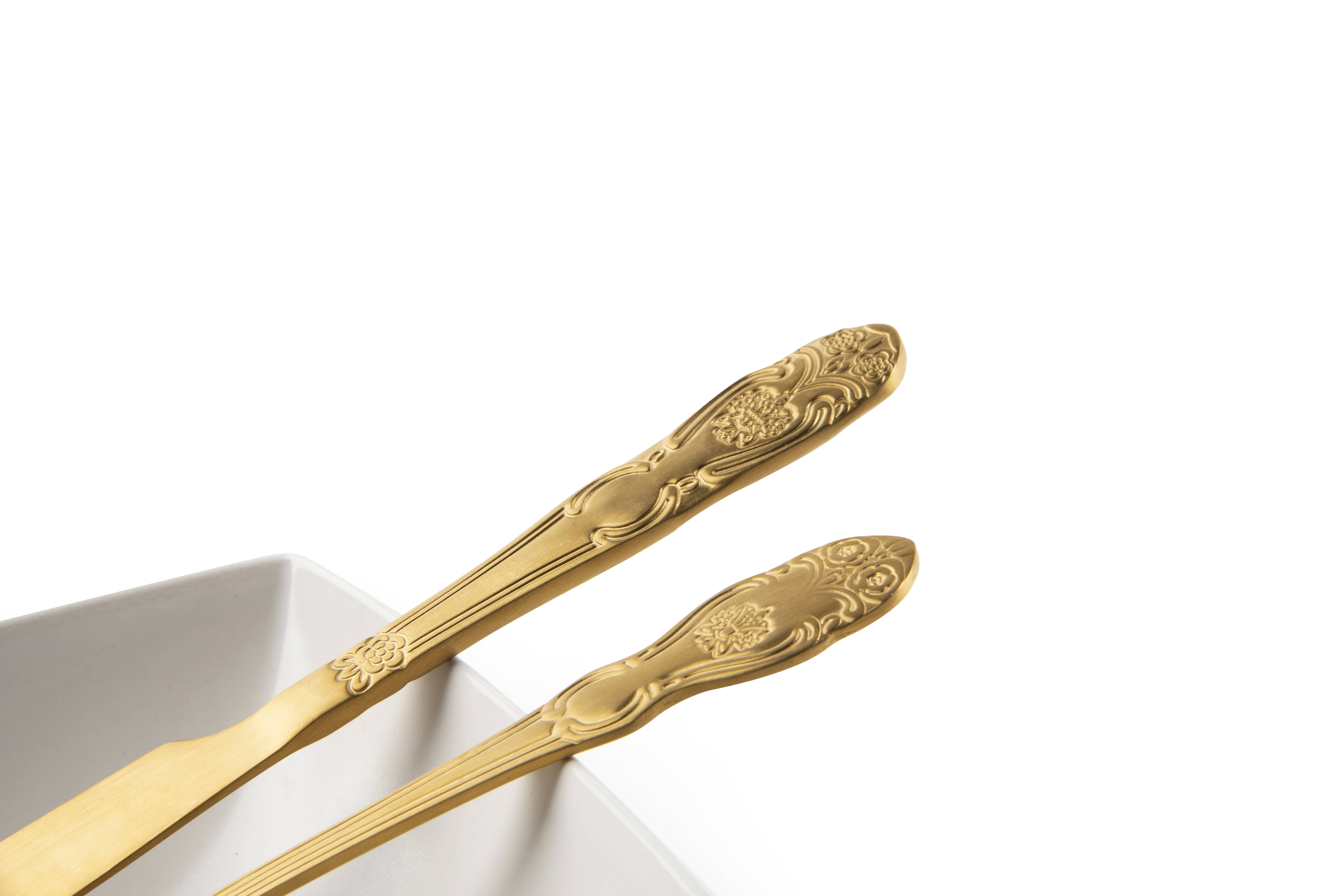 Guld Sæt med 4 barokke bestik i guld for engroshandel på Faire2