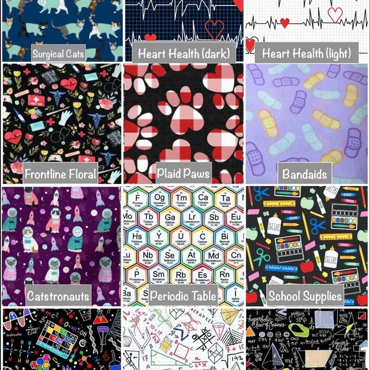 Harriet Handmade Co. - Wholesale Keychain - Women's - 190+ Patterns, Cotton Scrunchie Wristlet Keychain / Key Fob 10