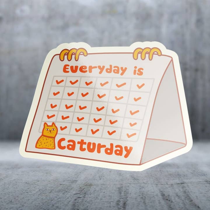 Elke dag is Caturday - Sticker voor wholesale door Two Feet Treats