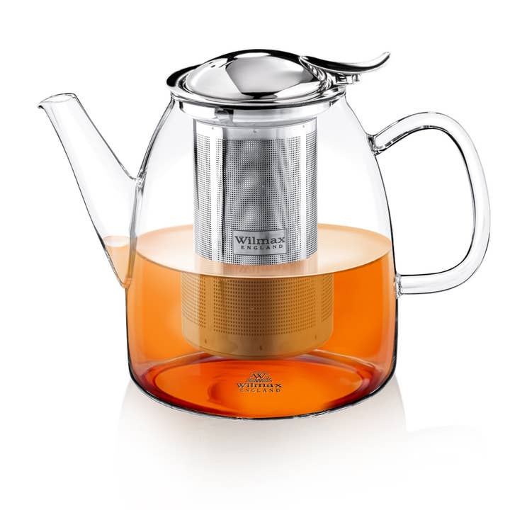 Teiera in vetro borosilicato trasparente WL‑888808/A da 950 ml per la vendita all'ingrosso da parte di Wilmax Europe