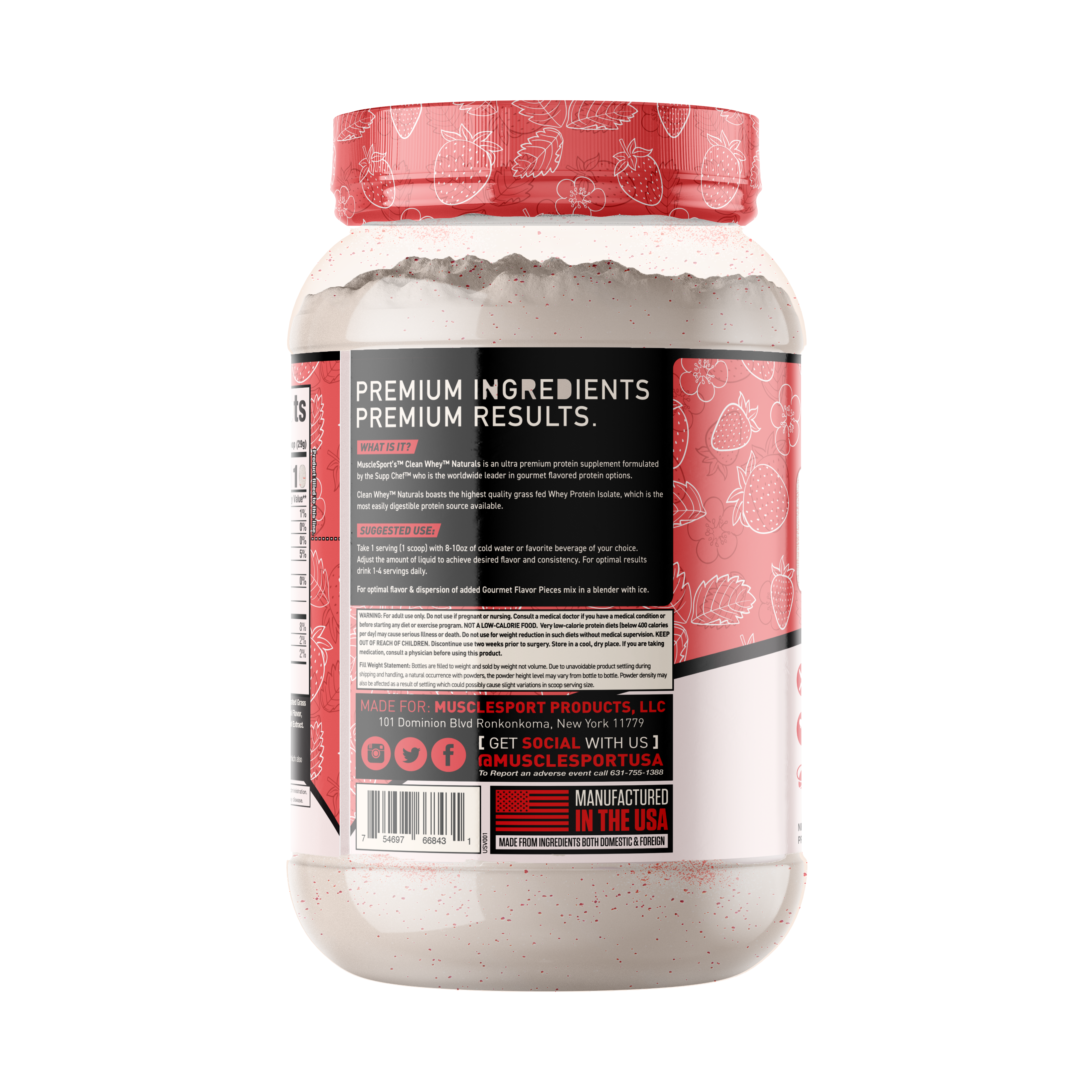 MuscleSport - Wholesale Protein/Superfood Powder - Clean Whey - Grass Fed Whey Protein Isolate1