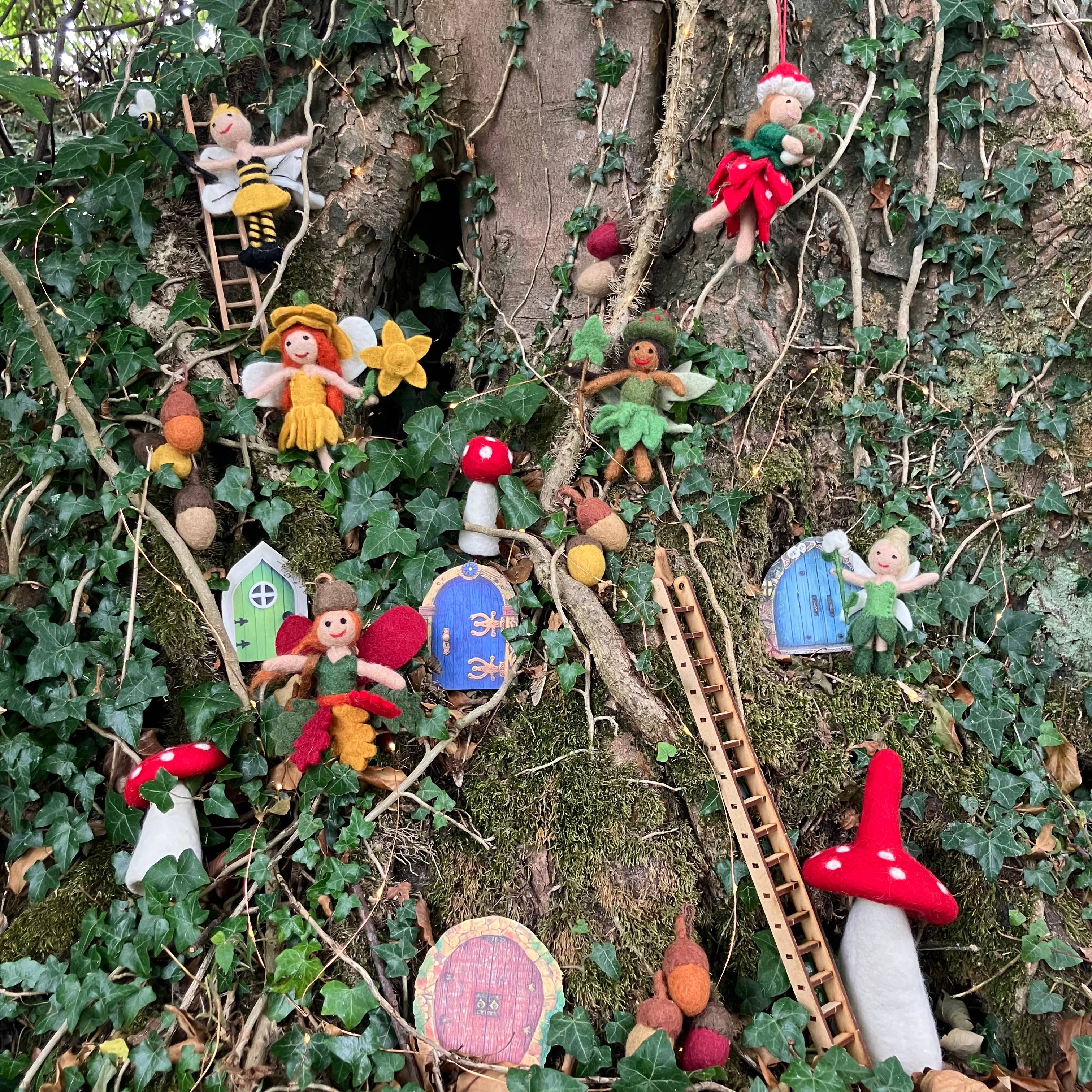 Felt So Good – wholesale Ornament – Handmade Felt Daffodil Fairy Hanging Decoration3