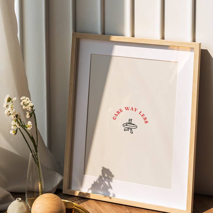 Lune Club - Wholesale Art Print - Care Way Less Surfer Print