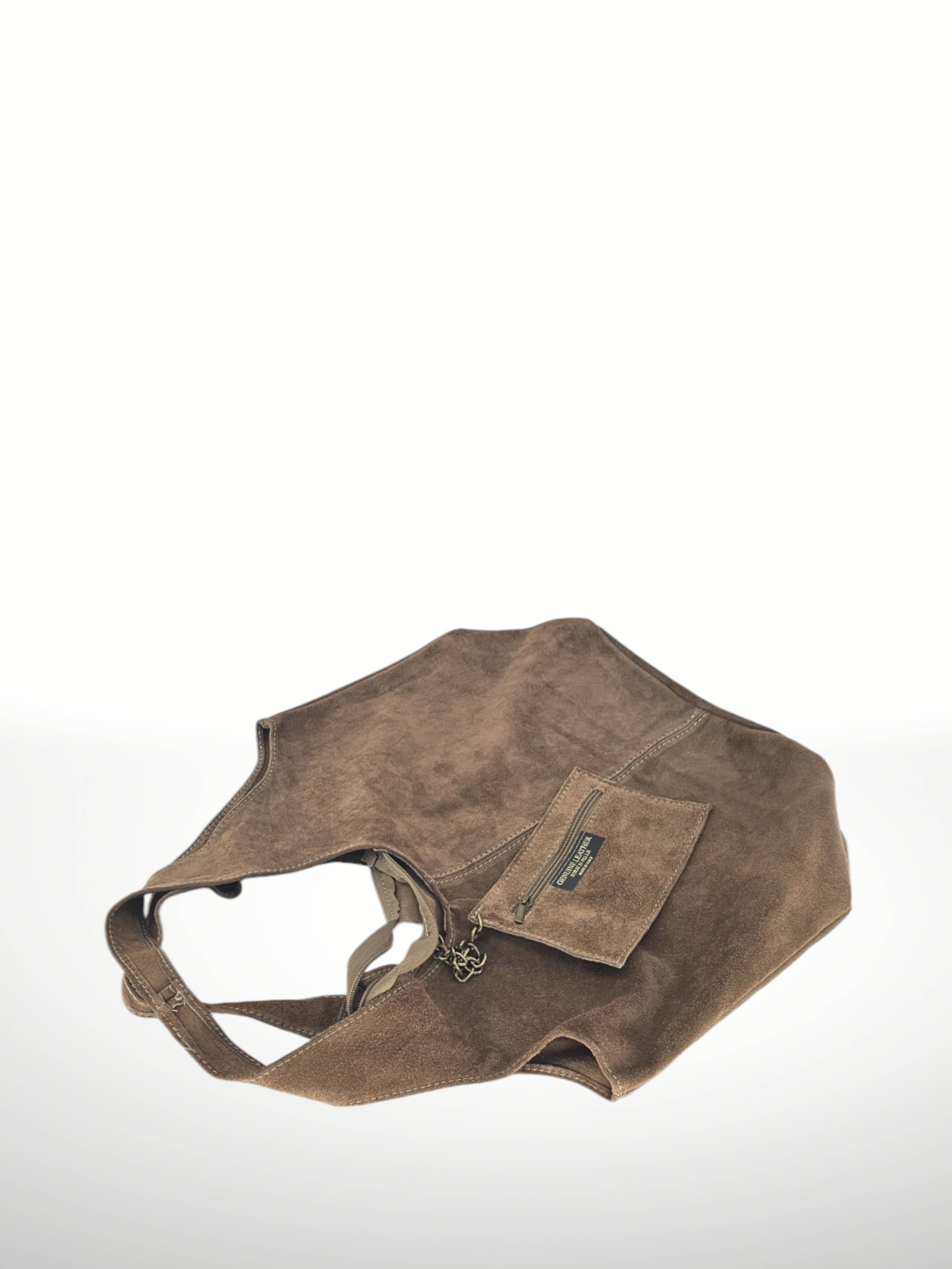 ITALIAN'S LEATHER - Wholesale Top Handle Bag - Women's - Giannina 221024 Suede Leather Shoulder Bag18