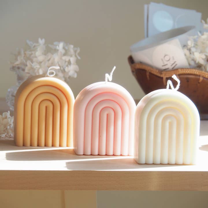 Rainbow candle, baby shower, Sculpture, Home Decor, Gift, for wholesale by House Of Wilks