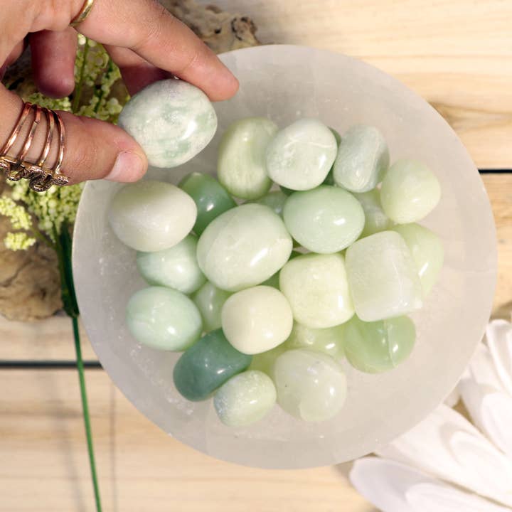 Natures Artifacts Inc - Wholesale Spiritual Stone/Crystal - 1 lb New Jade Tumbled Stones