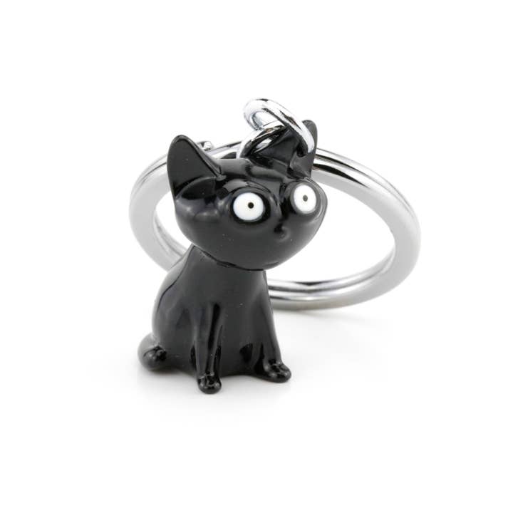 Troika, Duke Baron & Paperthinks by Brand Node, Inc. - Wholesale Keychain - Unisex - Troika Felix Black Cat Charm Keychain