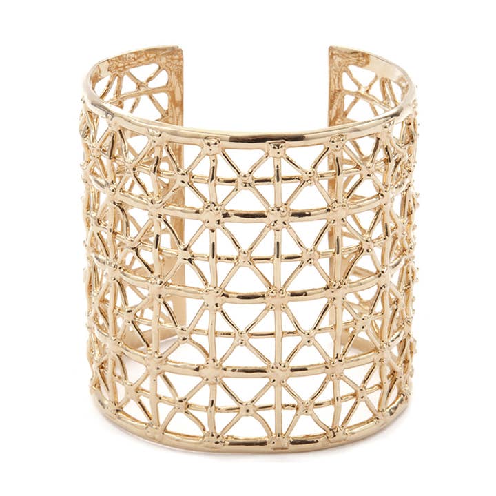 Gasometro Cuff Gold Plated Bronze per la vendita all'ingrosso da parte di Co.ro Jewels