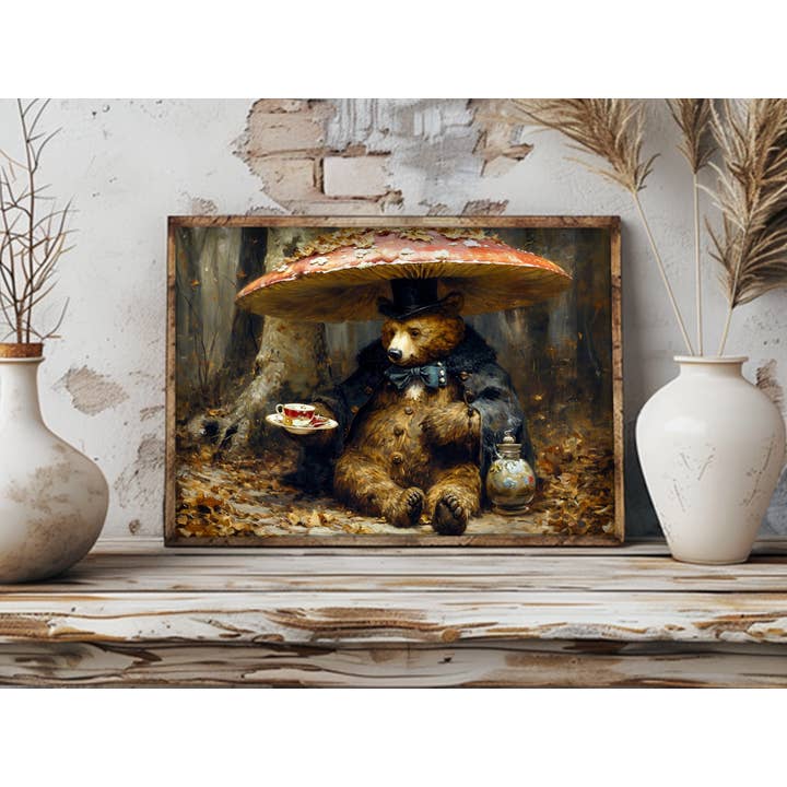 Salty Alyce - Wholesale Art Print - Bear Forest Tea Party Wall Decor 73AS4