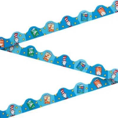 Dr. Seuss - "The Cat In The Hat" Bulletin Board Border (37ft) for wholesale by Party Expo, LLC