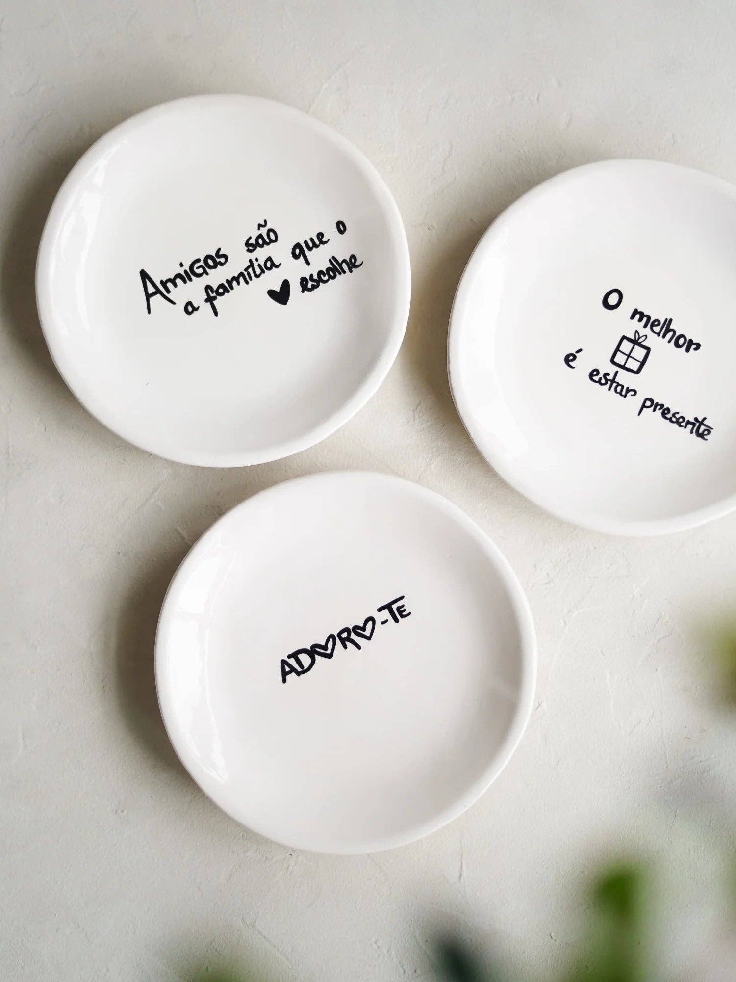 CerAmor Cerâmica - Wholesale Dish - Little plate with message - Friendship version0
