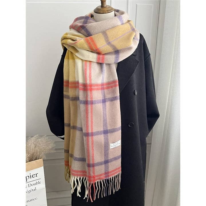 ShieldChic - Wholesale Scarf - Women's - Fringed Plaid Shawl Scarf5