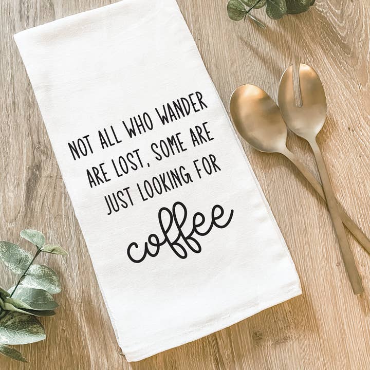 Lissi Designs - Wholesale Tea Towel - Funny Coffee Wanderer - Cotton Tea Towel