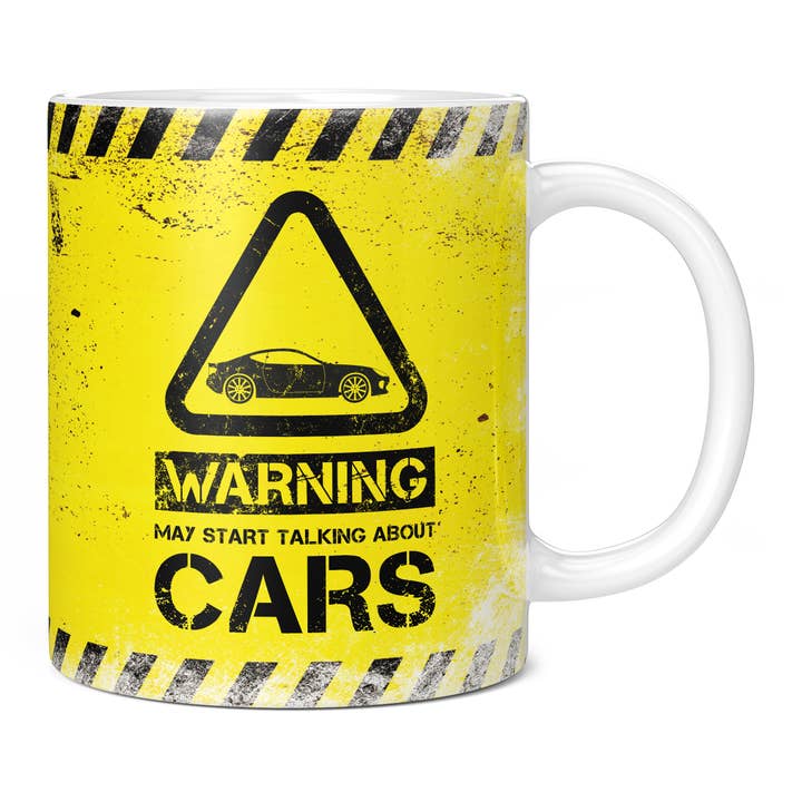 Caneca de carro - aviso pode começar a falar sobre carros por atacado de Mug Monster
