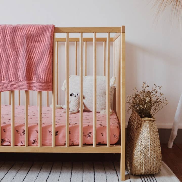 BABY COTTON BLANKET CORAL PINK for wholesale on Faire