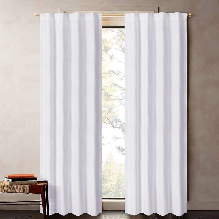 Premium Cotton Curtains for Home Decor (Set of 2) - White for wholesale by Bedding Craft