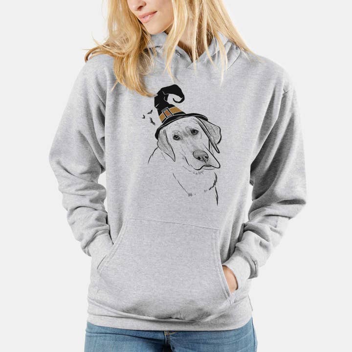 Witch Stella the Yellow Lab - Unisex Hooded Sweatshirt for wholesale by Inkopious
