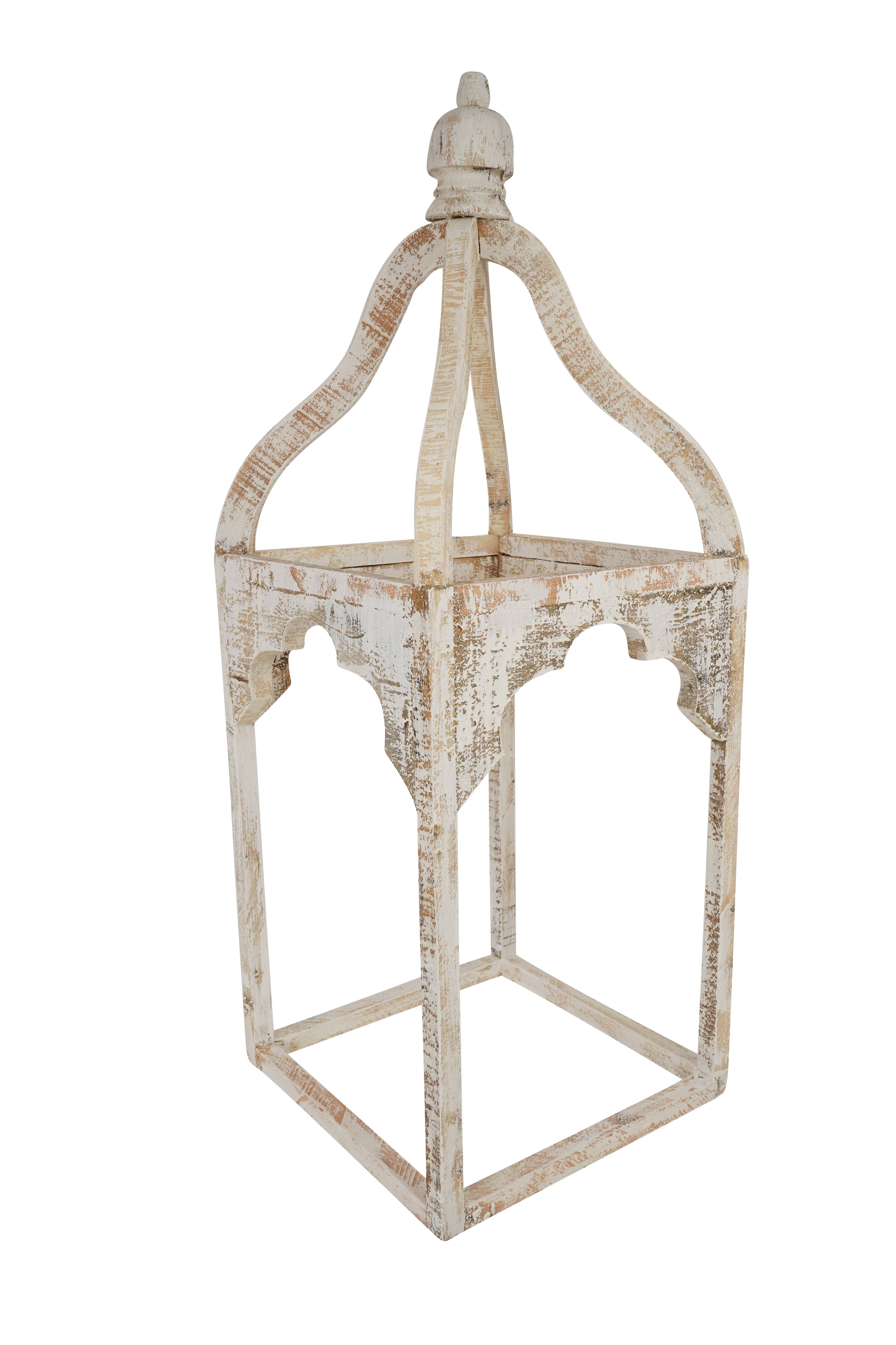 My Amigos Imports - Wholesale Lantern - Kota Farmhouse Wood Lantern-Set of 3- Lanterns-White-Beauty2
