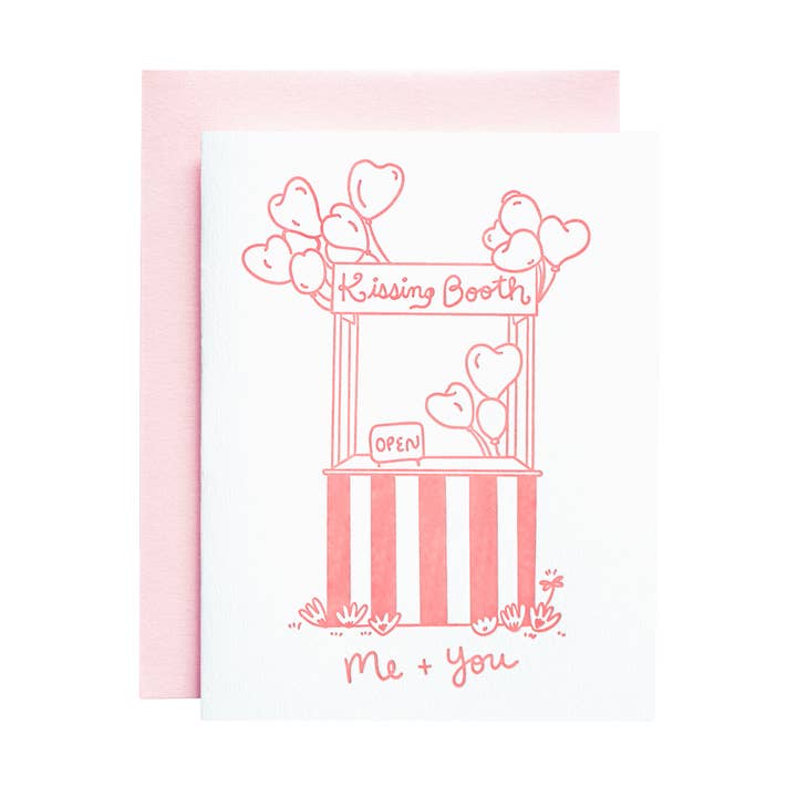Carte d'amour Kissing Booth pour la vente par Ink Paper Crafts