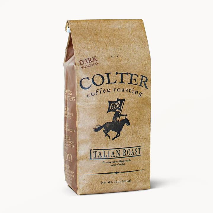 Italian Roast Decaf - 12oz Whole Bean for wholesale by Colter Coffee Roasting