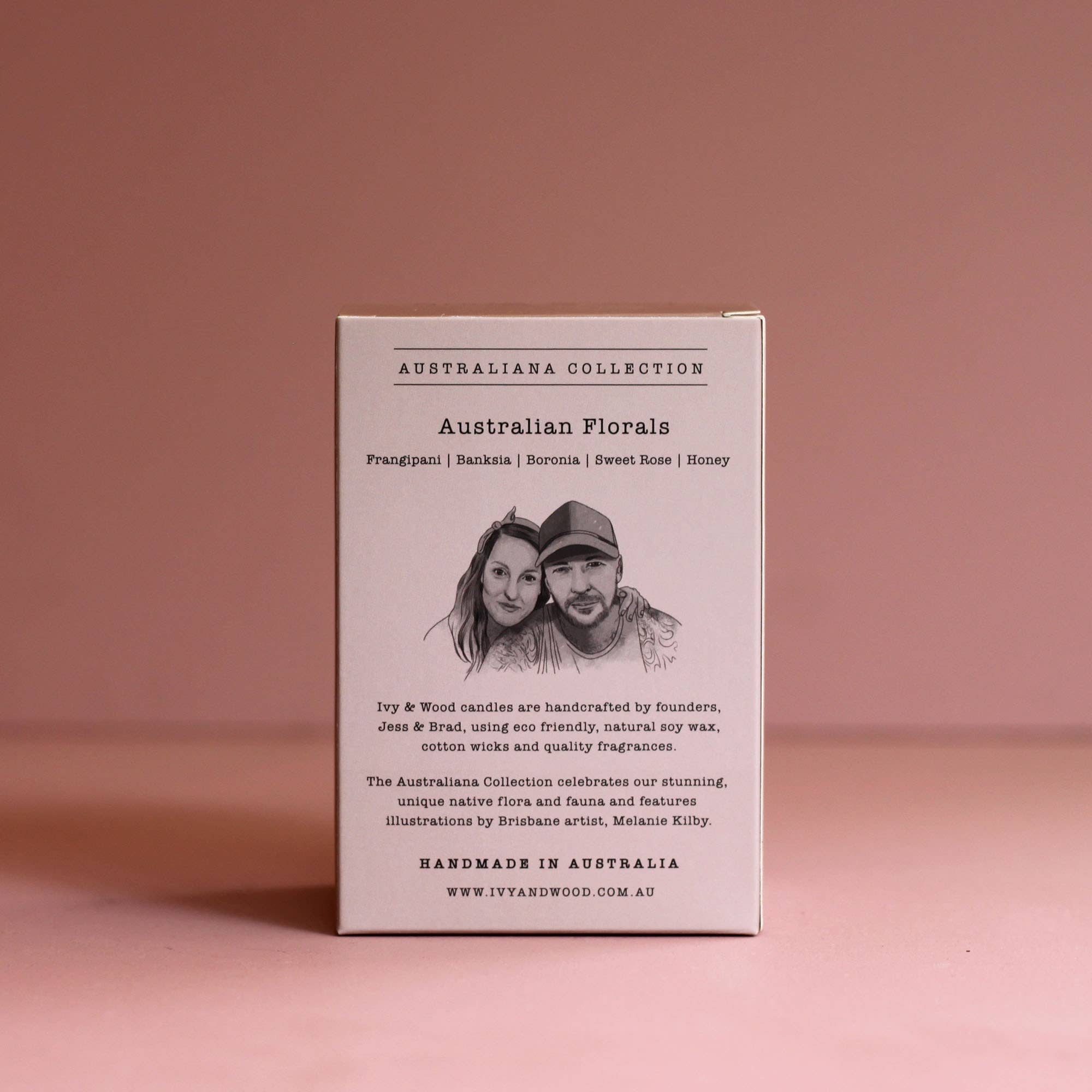 Ivy & Wood - Wholesale Pot/gevulde kaars - Australiana: Australische Bloemen Sojakaars5