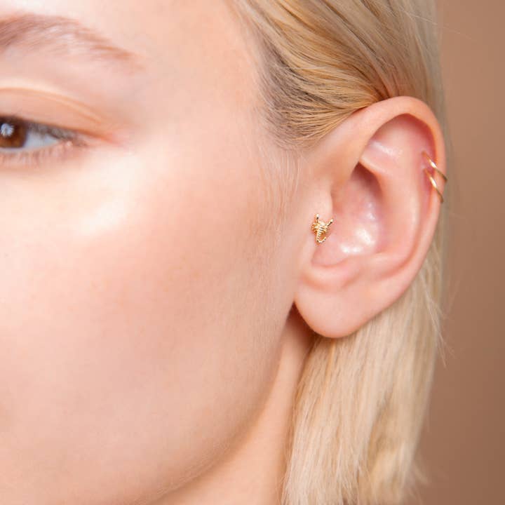 HolyBang Jewels - Wholesale Stud/Post Earrings - SCORPION INTERNALLY THREADED LABRET 3